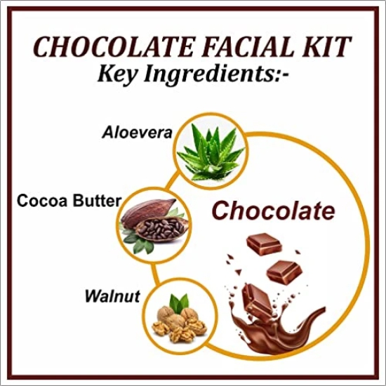 Soundarya Herbs Chocolate Facial Kit, Men & Women fairness & Whitening all type of skin solution, (6 STEP FACIAL KIT)