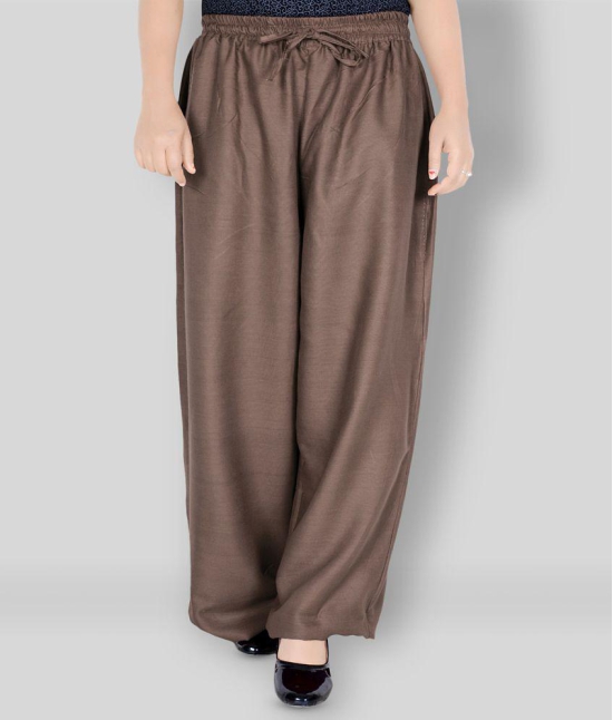 Sttoffa - Brown Rayon Flared Womens Palazzos ( Pack of 1 ) - 48