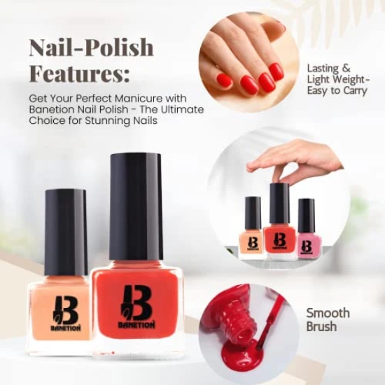 BANETION Nail Paint Fast Drying Long Lasting Cookies Matte Finish with Seaweed Enriched Formula Cruelty and Toxic Free Nail Polish For Women