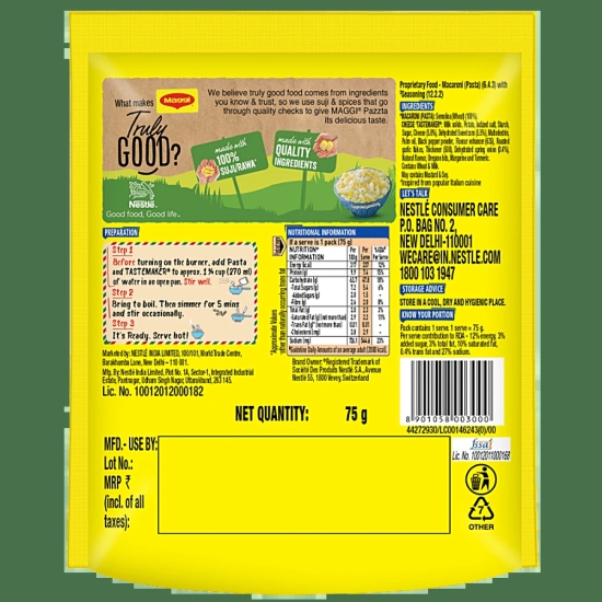 Maggi Pazzta Cheese Macaroni, 70 Gm