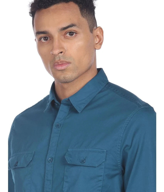 Ruggers Cotton Blend Regular Fit Solids Mens Casual Shirt - Green ( Pack of 1 ) - None