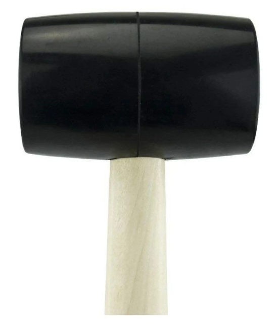 DIY Crafts Jewelers Hammer Black Rubber Mallet with Wooden Handle Rubber Mallet Do it Your Self Tools. (1 Pack)