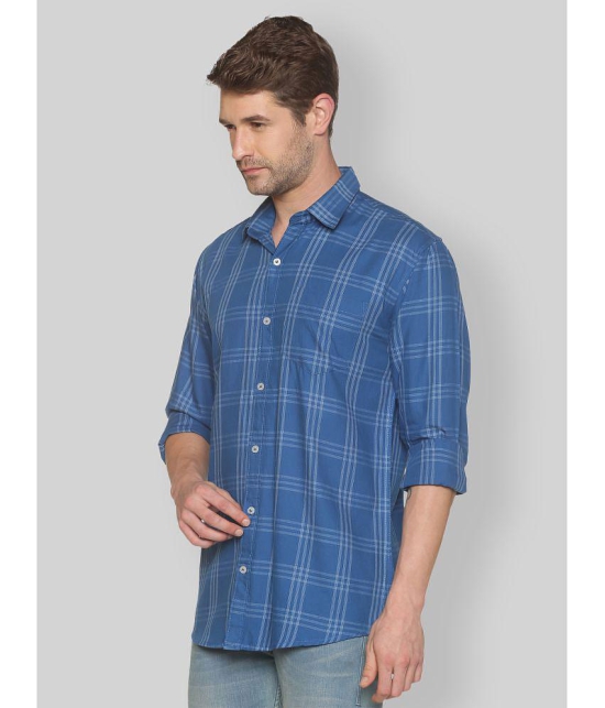 YHA - Blue 100% Cotton Regular Fit Mens Casual Shirt ( Pack of 1 ) - None