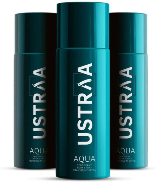 Ustraa - AQUA Deodorant 450ml - Pack of 3