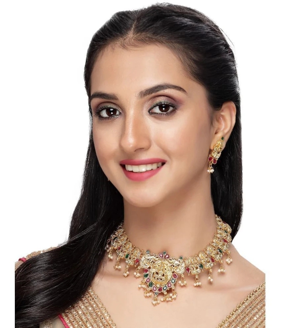 Sukkhi Gold Alloy Necklace Set ( Pack of 1 ) - Gold