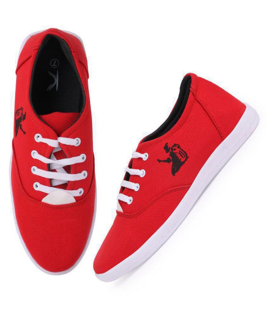 Kzaara Lifestyle Red Casual Shoes - 8