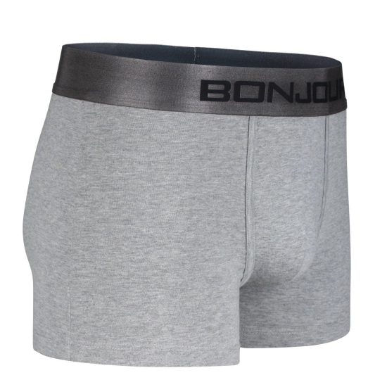 Men's Mid-Rise Premia Cotton Trunk With Elasticated Band - Light Grey Light Grey M