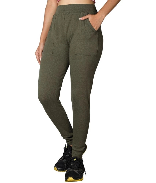 KARARO JEGGINGS - Cotton Blend Skinny Fit Olive Womens Jeggings ( Pack of 2 ) - None