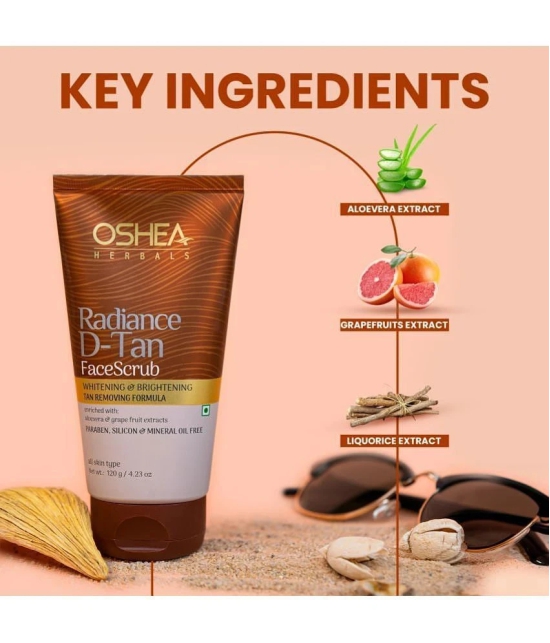 Oshea Herbals Radiance D-Tan Face Scrub 120Grams