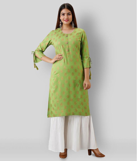 MAUKA - Green Green Straight Rayon Womens Stitched Salwar Suit ( Pack of 1 ) - XXL