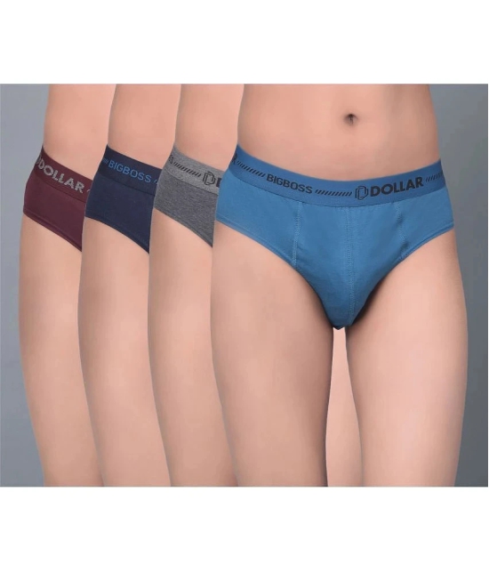 Dollar Bigboss Pack of 4 Boys Cotton Blend Briefs ( Multi Color ) - None