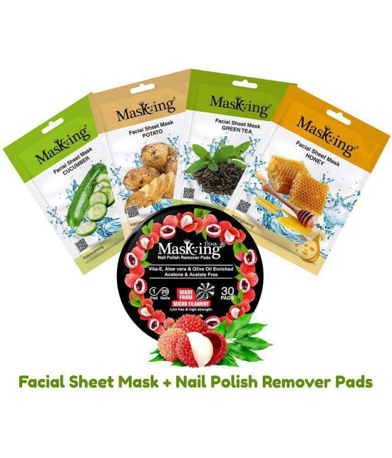 Masking - Natural Glow Facial Kit For All Skin Type ( Pack of 5 )