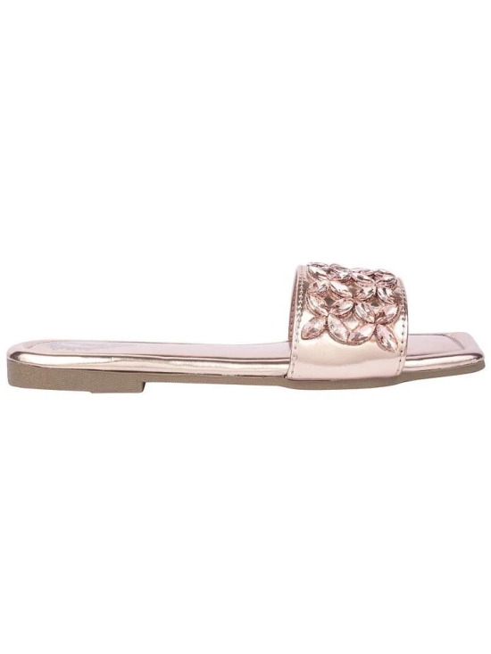 Shoetopia Rose Gold Womens Flats - None