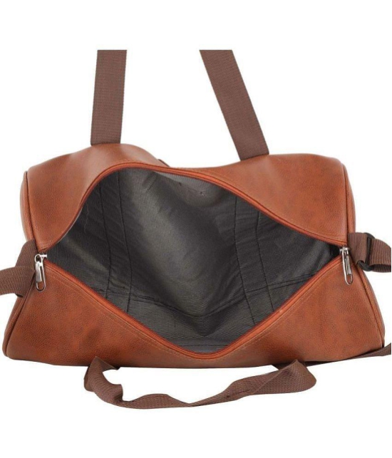 Raylan - Faux Leather Brown 26 Ltrs Gym Bag - Brown