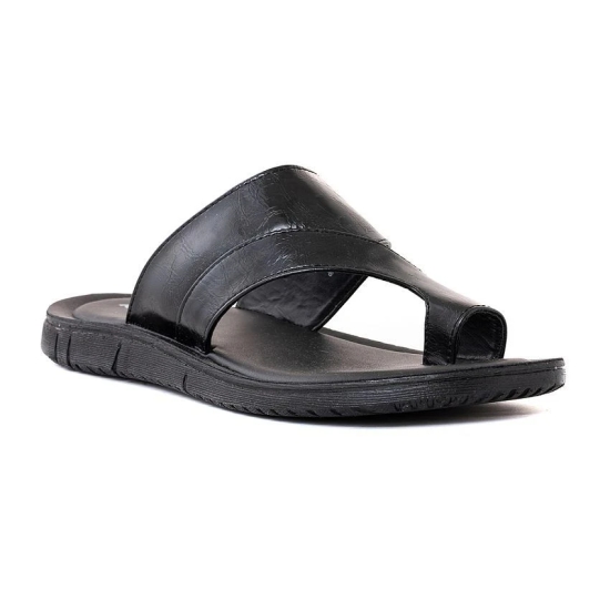 KHADIM Black Mens Leather Slipper - None