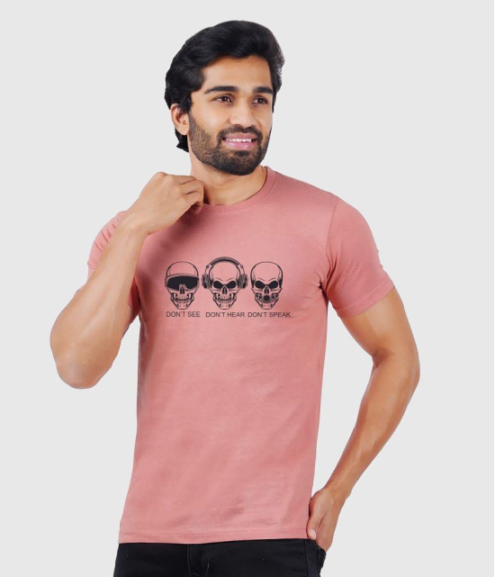 ferocious - Light Pink Cotton Regular Fit Men's T-Shirt ( Pack of 1 ) - None