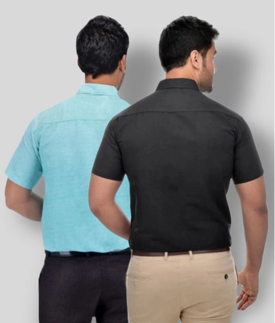 DESHBANDHU DBK - Multicolor Cotton Regular Fit Mens Formal Shirt (Pack of 2) - None