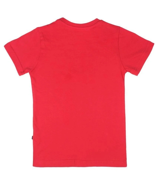 Proteens Boys Red Printed Round Neck T-Shirts - None