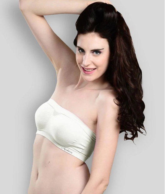 Madam Polyamide Non Padded Womens Tube Bra ( White ) - Free Size