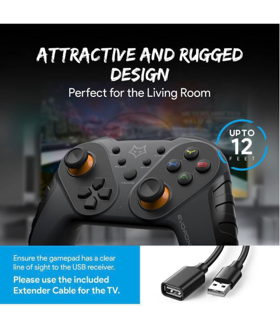 Amkette Elite Ops Gamepad Controller For PC and Android Tv ( Wireless )