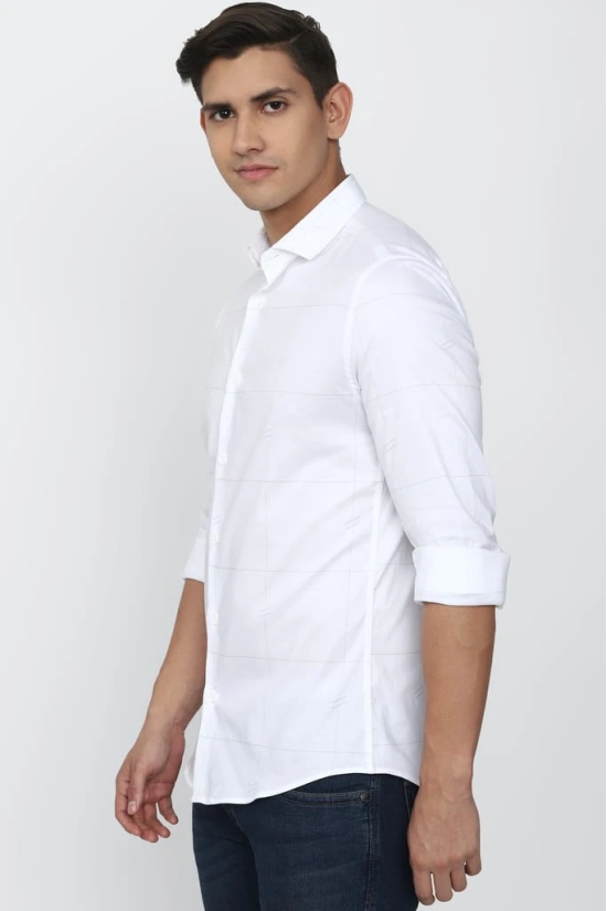 Men White Super Slim Fit Formal Full Sleeves Formal Shirt