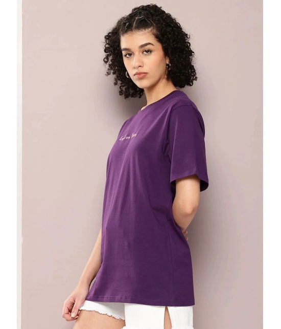 Dillinger Purple Cotton Loose Fit Womens T-Shirt ( Pack of 1 ) - None