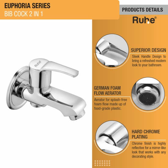 Euphoria Two Way Bib Tap Faucet- by Ruhe®