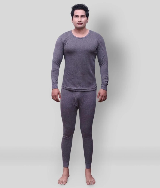 Selfcare - Grey Cotton Mens Thermal Sets ( Pack of 1 ) - XL