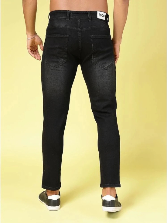 Rigo Regular Fit Faded Mens Jeans - Black ( Pack of 1 ) - None