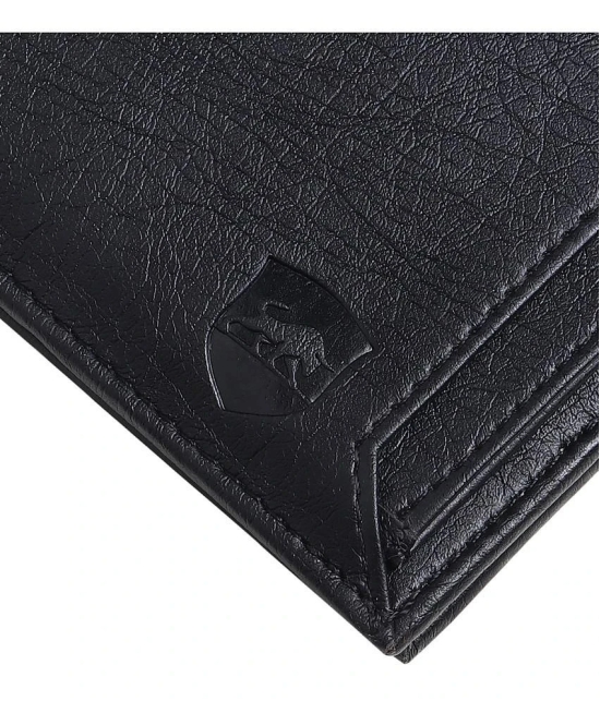 samtroh - Black PU Mens Regular Wallet ( Pack of 1 ) - Black