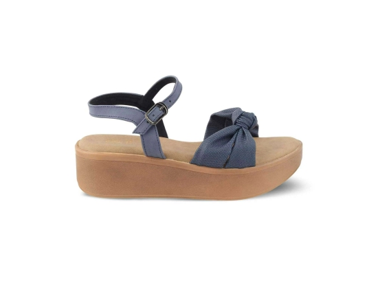 Tresmode Brera Blue Womens Platform Wedge Sandals- 41