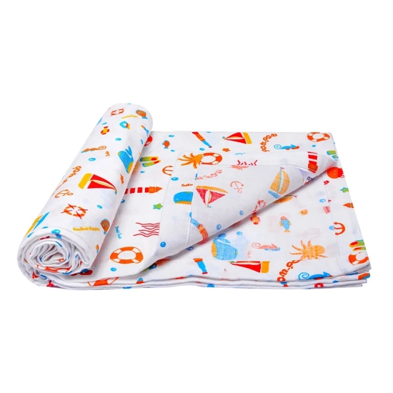 Muslin 2 layer Swaddle - Pack of 4-0 - 6 Months