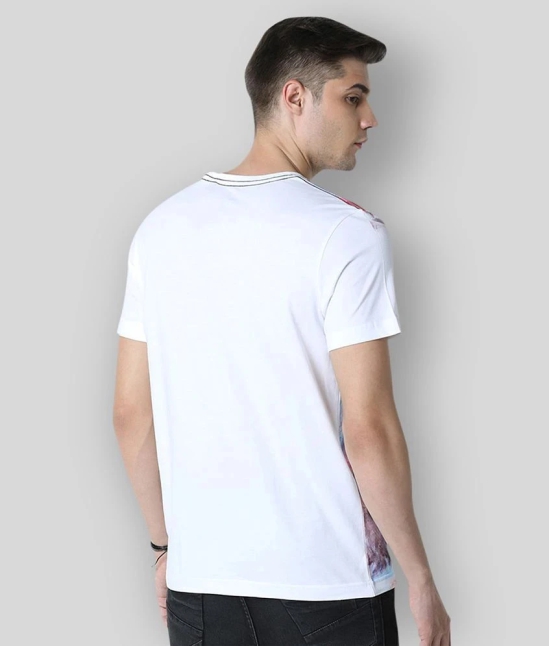 Huetrap - White Cotton Regular Fit Mens T-Shirt ( Pack of 1 ) - None