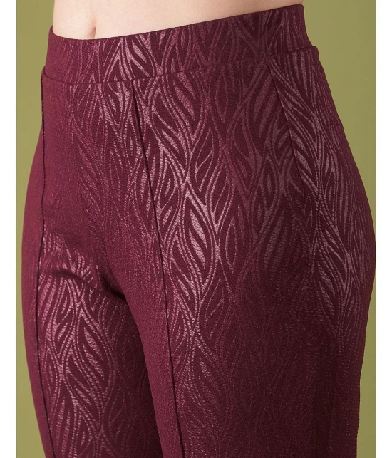 Selvia Maroon Printed Pant Top Set - None