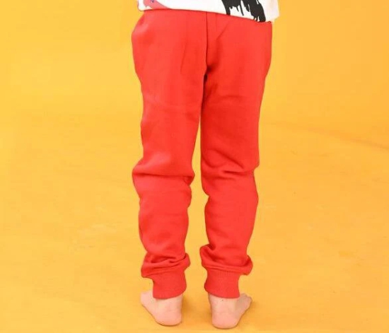 RED FLEECE WARM BOYS JOGGER - RED-8-9 YEARS / 1N / RED