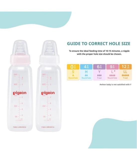 Pigeon - 240 Pink Feeding Bottle ( Pack of 2 )