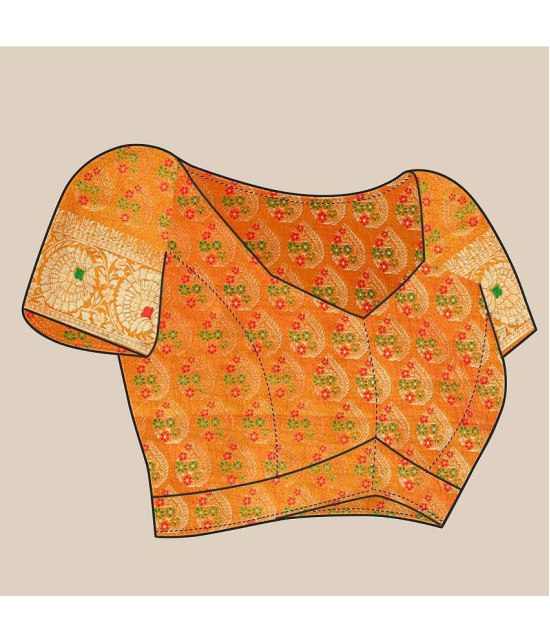 Gazal Fashions - Multicolour Banarasi Silk Saree With Blouse Piece ( Pack of 1 ) - Multicolour