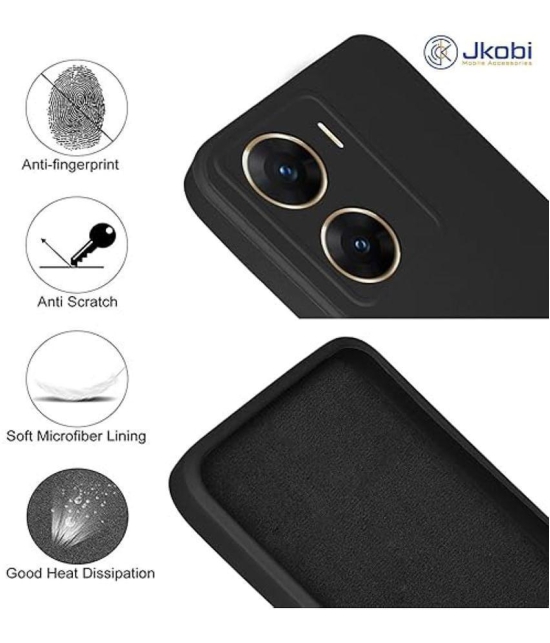 Case Vault Covers Silicon Soft cases Compatible For Silicon Vivo V29e ( Pack of 1 ) - Black