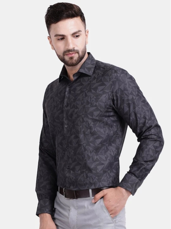 Premium Geometric Printed Cotton Formal Shirt