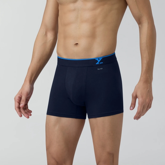 Traq Silver Cotton Trunks Midnight Blue XL