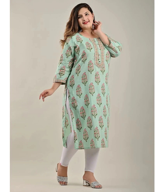 Swasti - Green Cotton Womens Straight Kurti ( Pack of 1 ) - None