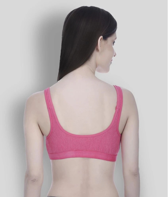 Elina - Pink Cotton Non - Padded Womens T-Shirt Bra ( Pack of 2 ) - None