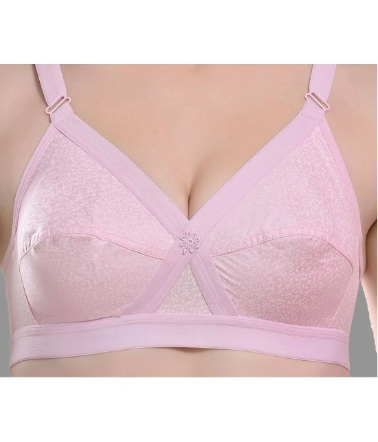 Madam - Pink Cotton Blend Non Padded Womens Minimizer Bra ( Pack of 1 ) - None