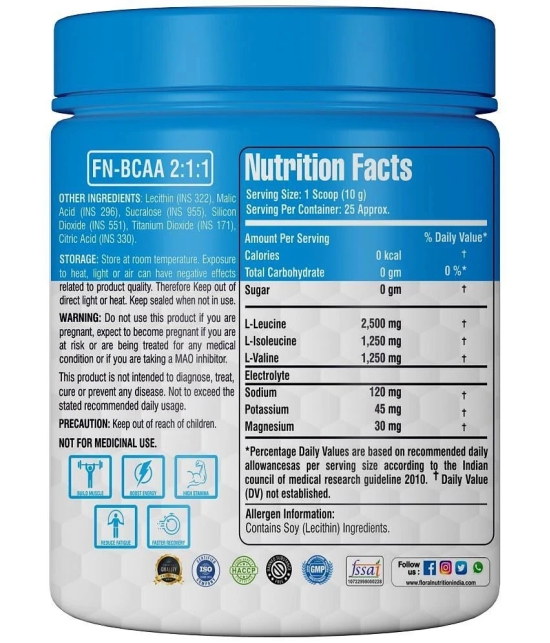 Floral Nutrition BCAA 2:1:1 intra workout supplement 250 gm