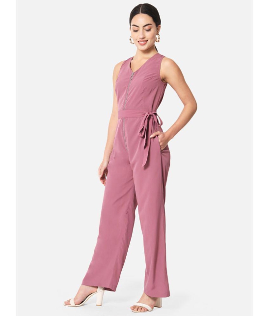 ALL WAYS YOU - Pink Crepe Regular Fit Womens Jumpsuit ( Pack of 1 ) - None