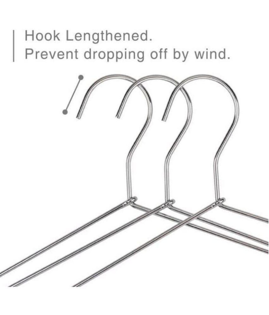 VARKAUS - Stainless Steel Standard Clothes Hangers ( Pack of 12 )