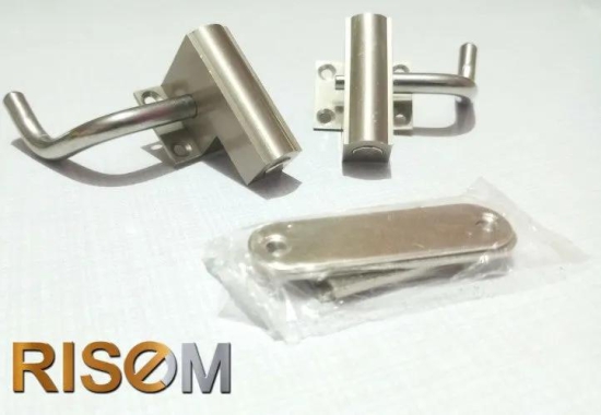 RiseOm Cam Bolt,Wardrobe Stopper,Auto lock,Almirah tower bolt locking system-Pack Of 1 Pair