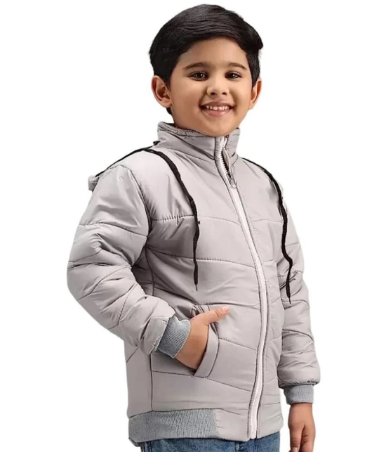 PPTHEFASHIONHUB - Gray Polyester Boys Quilted & Bomber Jacket ( Pack of 1 ) - None