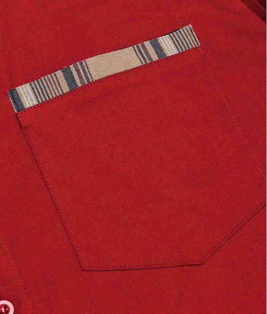 Life Roads - Red Cotton Slim Fit Men's Casual Shirt (Pack of 1 ) - None