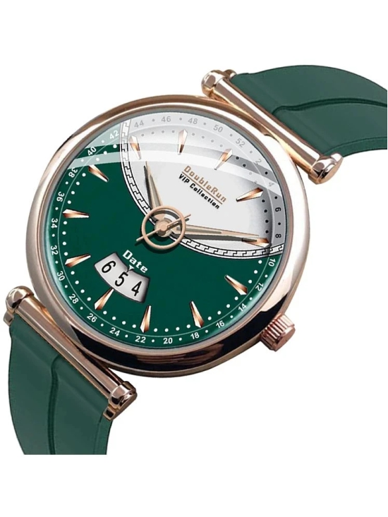 DoubleRun Green Silicon Analog Mens Watch